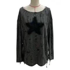 XU エックスユー star damage tops ダメージトップス 0653