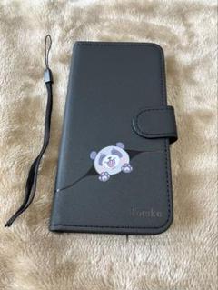 ⭐️Google pixel 8A ケース 手帳型 パンダ ブラック ストラップ付