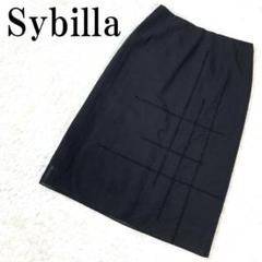 Sybilla シビラ 刺繍スカート ブラック 63-90 B6274