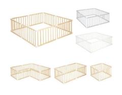 Katoji 美品　ホワイト ベビーサークル 木製