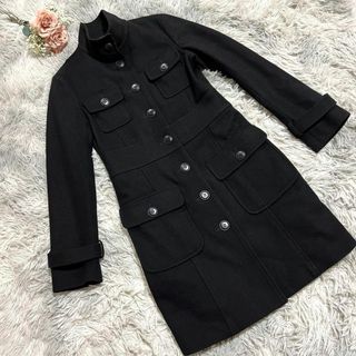 美品✨【ANNA KERRY】アンナケリー 襟2WAY ロングコート 黒 日本製
