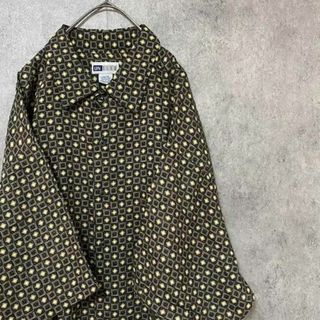 90s vintage 半袖　柄シャツ　メンズ　2XL 古着　個性派
