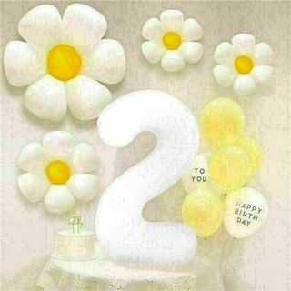 デイジー風船(数字2) 2歳 誕生日 飾り付け バースデー バルーン 大きい