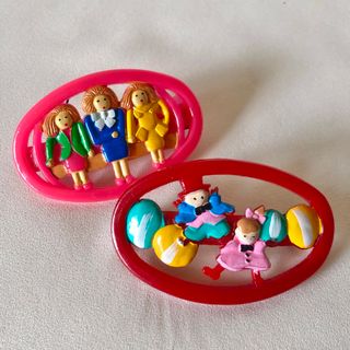 バブリー バレッタ ヘアピン 平成レトロ ファンシー バブル キャラクター