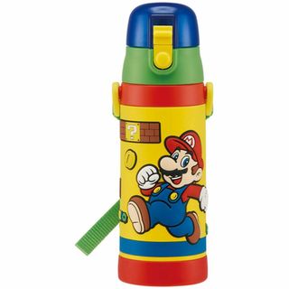 【色:マリオ3D480ml】スケーター(skater) 子供用 ステンレス 水筒