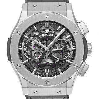 HUBLOT クラシックフュージョン アエロ クロノグラフ チタニウム Ref.525.NX.0170.LR スケルトン 中古品 メンズ 腕時計
