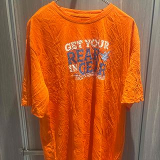 オレンジ Tシャツ 2XLサイズ　古着