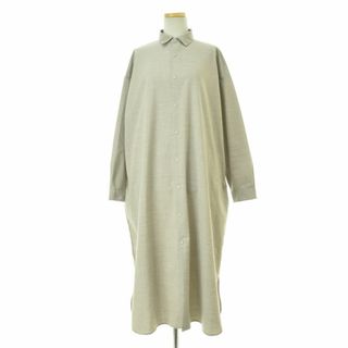 【Gymphlex】GY-G0005 TWR LONG SHIRT DRESS ウールポリエステルロング長袖ワンピース