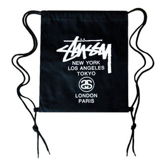 STUSSY ステューシー エコバッグ ナップザック ブラック
