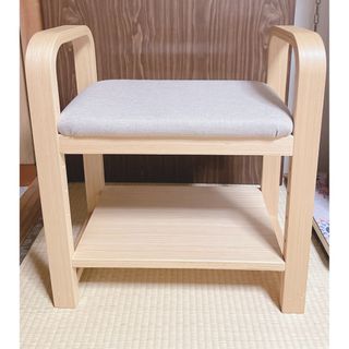 チェア ナチュラル 玄関椅子 収納 アイリスオーヤマ 木製 ベージュ