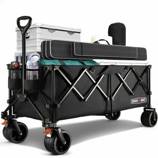 Overmont 特大容量300L アウトドアワゴン 耐荷重200kg ベアリン