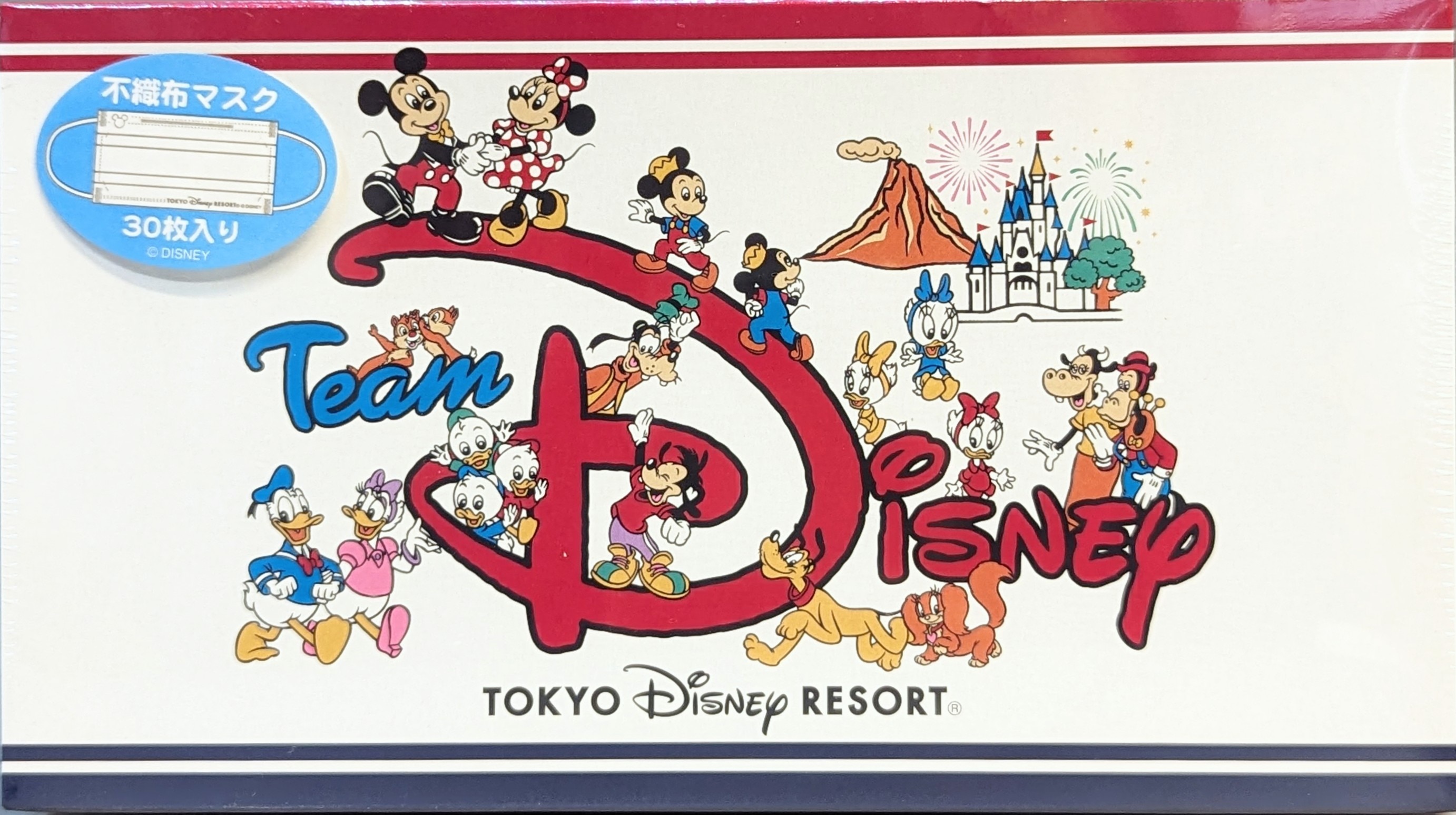 東京ディズニーリゾート 不織布マスク Team DISNEY