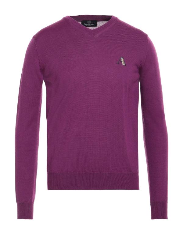 【送料無料】 アクアスキュータム メンズ ニット・セーター アウター Sweater Deep purple