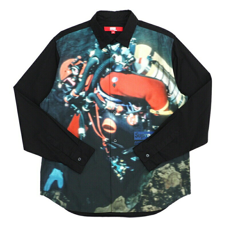 ■美品■Supreme × JUNYA WATANABE COMME des GARCONS MAN シュプリーム × ジュンヤワタナベコムデギャルソンマン 長袖シャツ サイズM ネイチャーシャツ "ブラック" ブランド古着【中古】20240606/GP9793